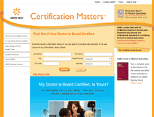 Tablet Screenshot of certificationmatters.org